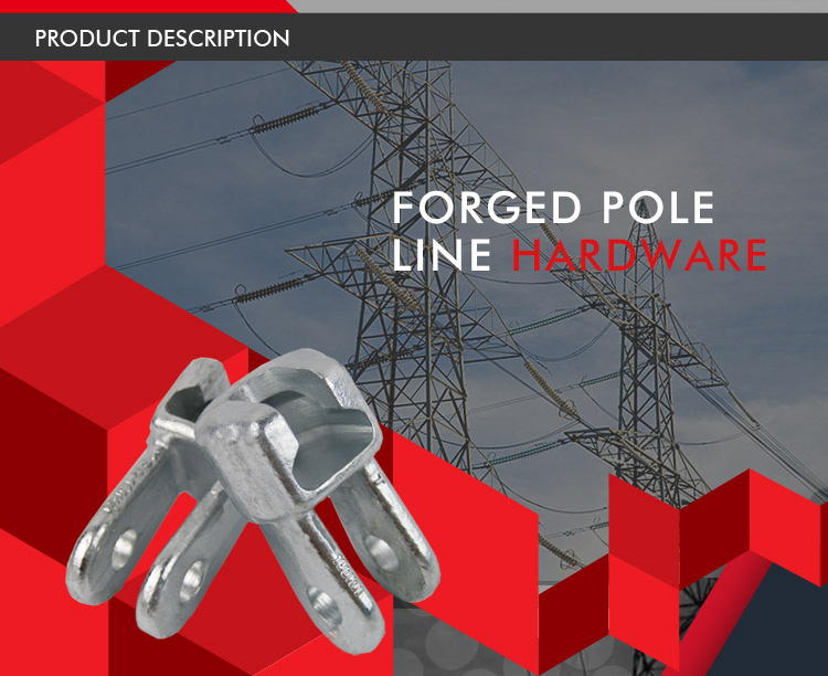 Pole Line Hardware Power Fitting Forged Oval Ball Eye Socket Clevis